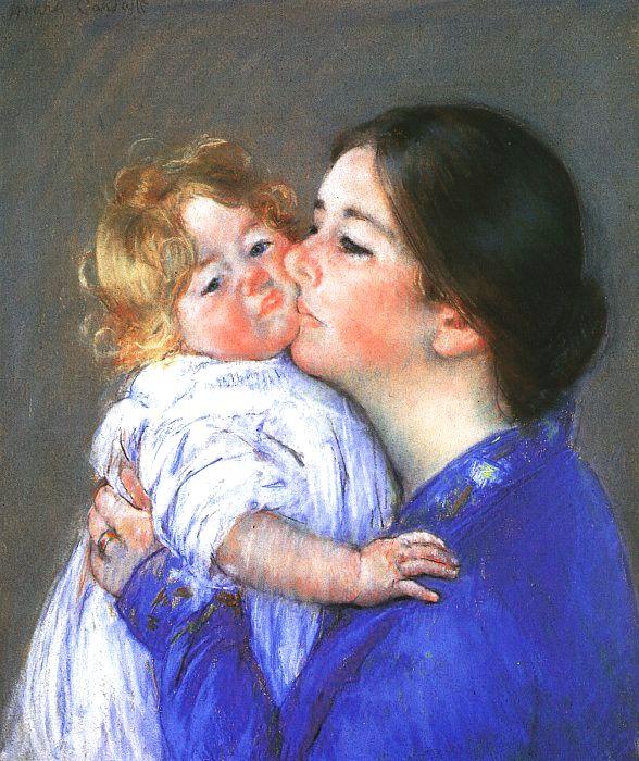 Mary Cassatt A Kiss for Baby Anne Germany oil painting art